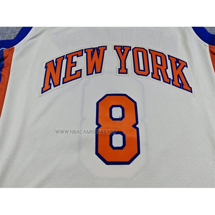 Camiseta New York Knicks Og Anunoby NO 8 Ciudad 2025-26 Crema